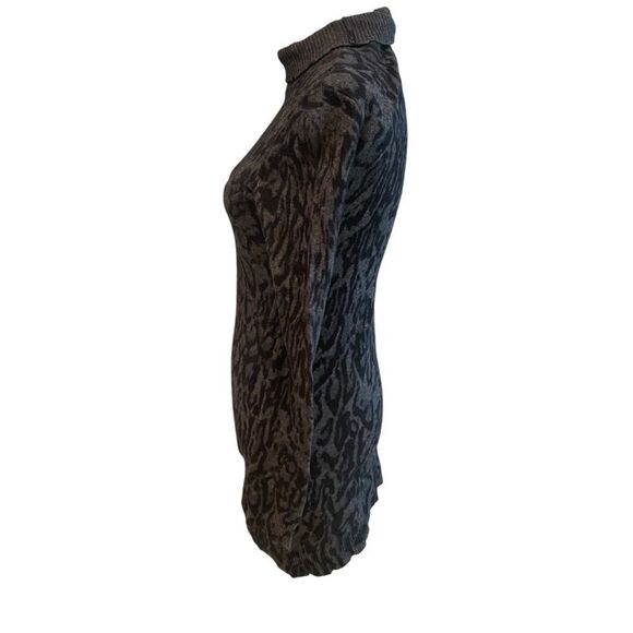 Pam & Gela Ocelot Mock Neck Dress Size Small - Picture 6 of 8
